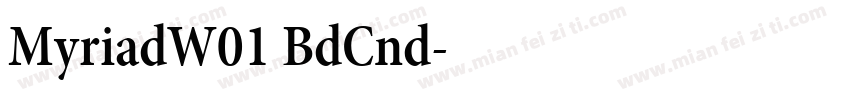 MyriadW01 BdCnd字体转换